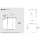 Keter Cortina Gerätehaus 7 x 7ft - Grau