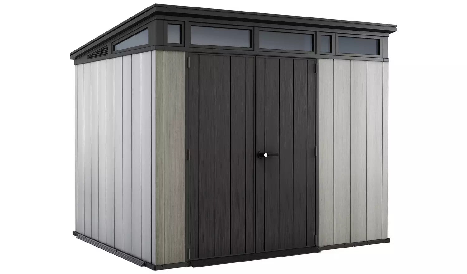 Keter Artisan 9 x 7ft Kunststoff-Gartenhaus mit Doppeltür und Pultdach