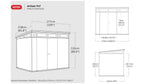Keter Artisan 9 x 7ft Kunststoff-Gartenhaus mit Doppeltür und Pultdach