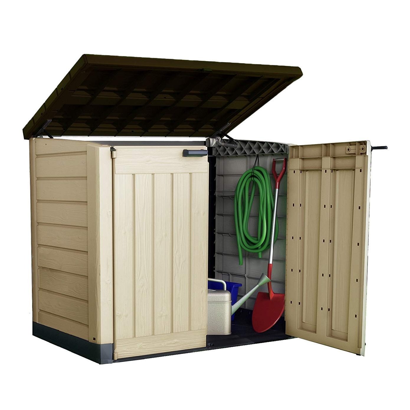 Keter Store It Out Max 1200L Garten- und Mülltonnen-Aufbewahrungsbox - Beige/Braun