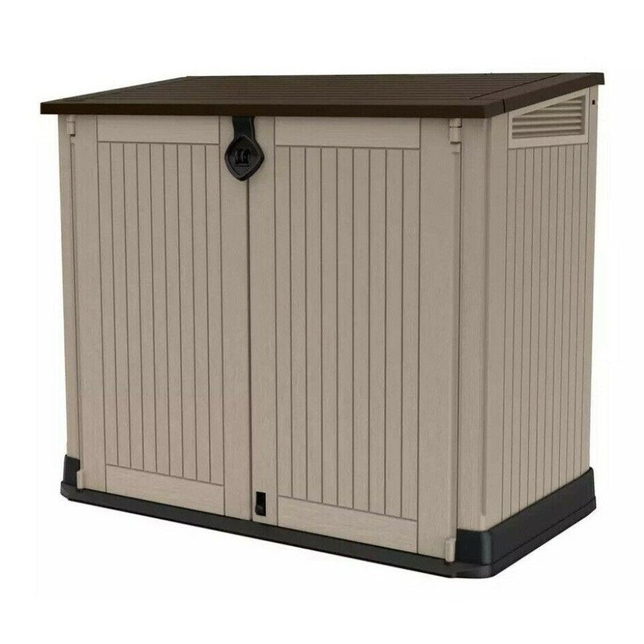 Keter Store It Out Midi abschließbare Garten-Aufbewahrungsbox 880L - Beige/Braun