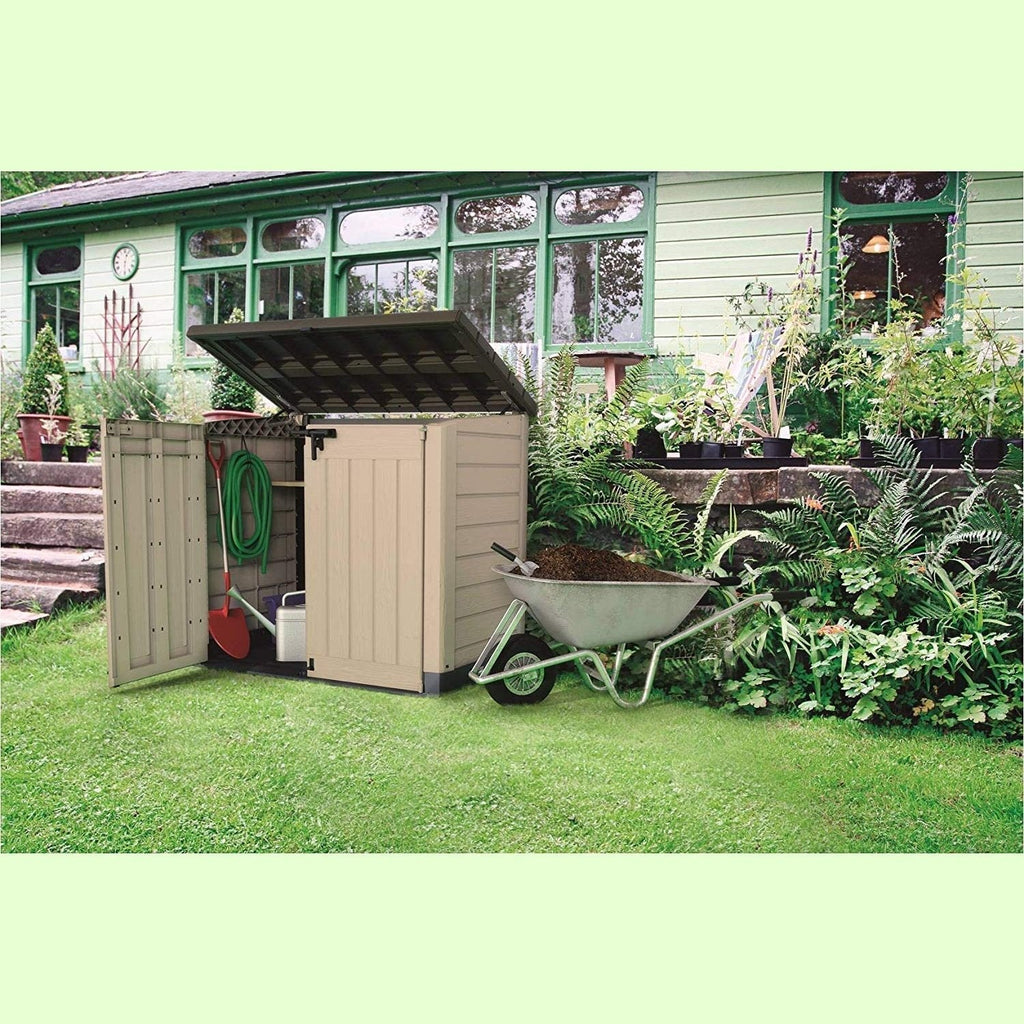 Keter Store It Out Max 1200L Garten- und Mülltonnen-Aufbewahrungsbox - Beige/Braun