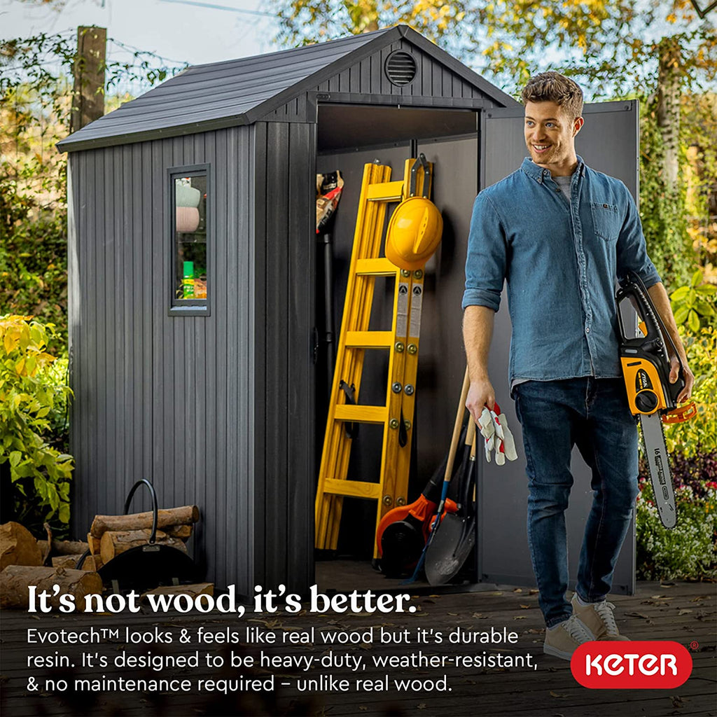 Keter Darwin 6 x 4ft Gerätehaus - Grau