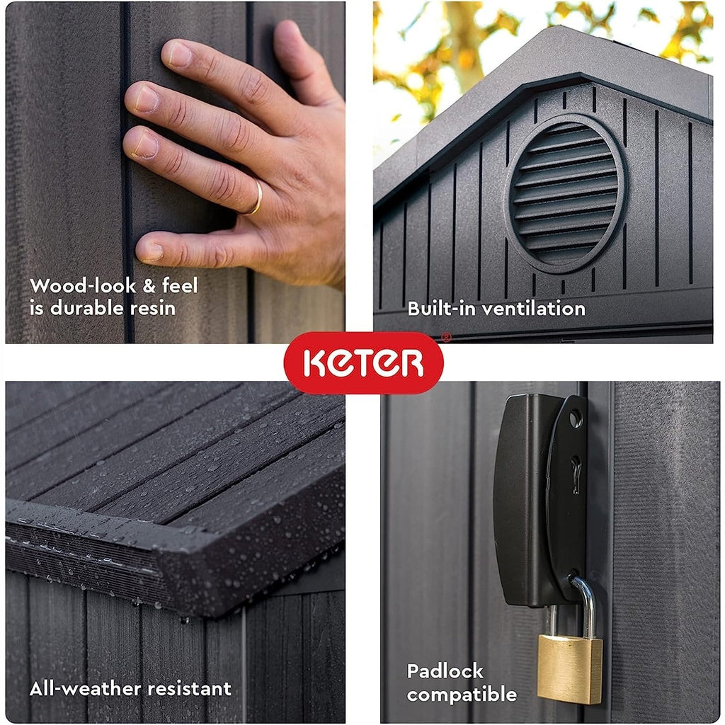 Keter Darwin 6 x 4ft Gerätehaus - Grau