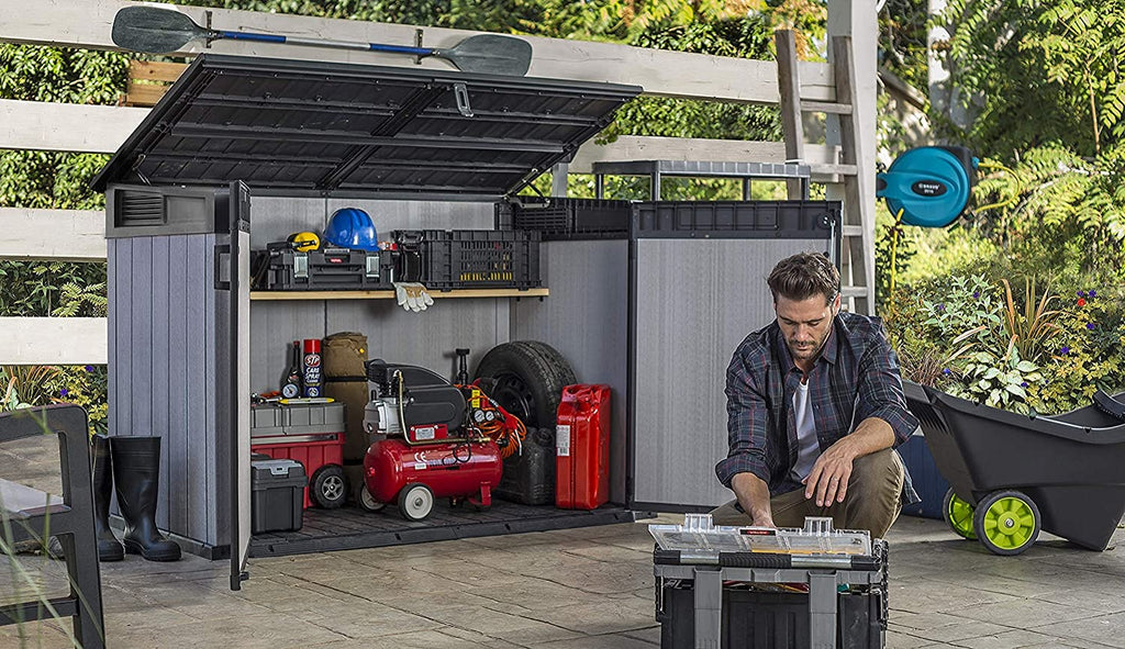 Keter Grande Store 2020L Outdoor-Aufbewahrungsschuppen - Grau, robuste Duotech-Ausführung