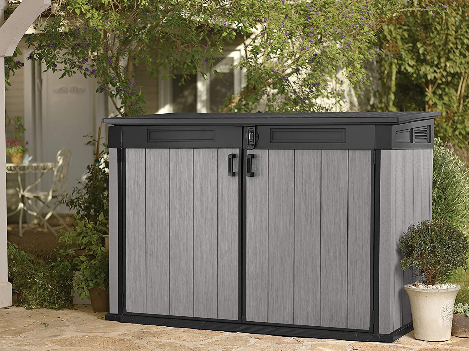 Keter Grande Store 2020L Outdoor-Aufbewahrungsschuppen - Grau, robuste Duotech-Ausführung