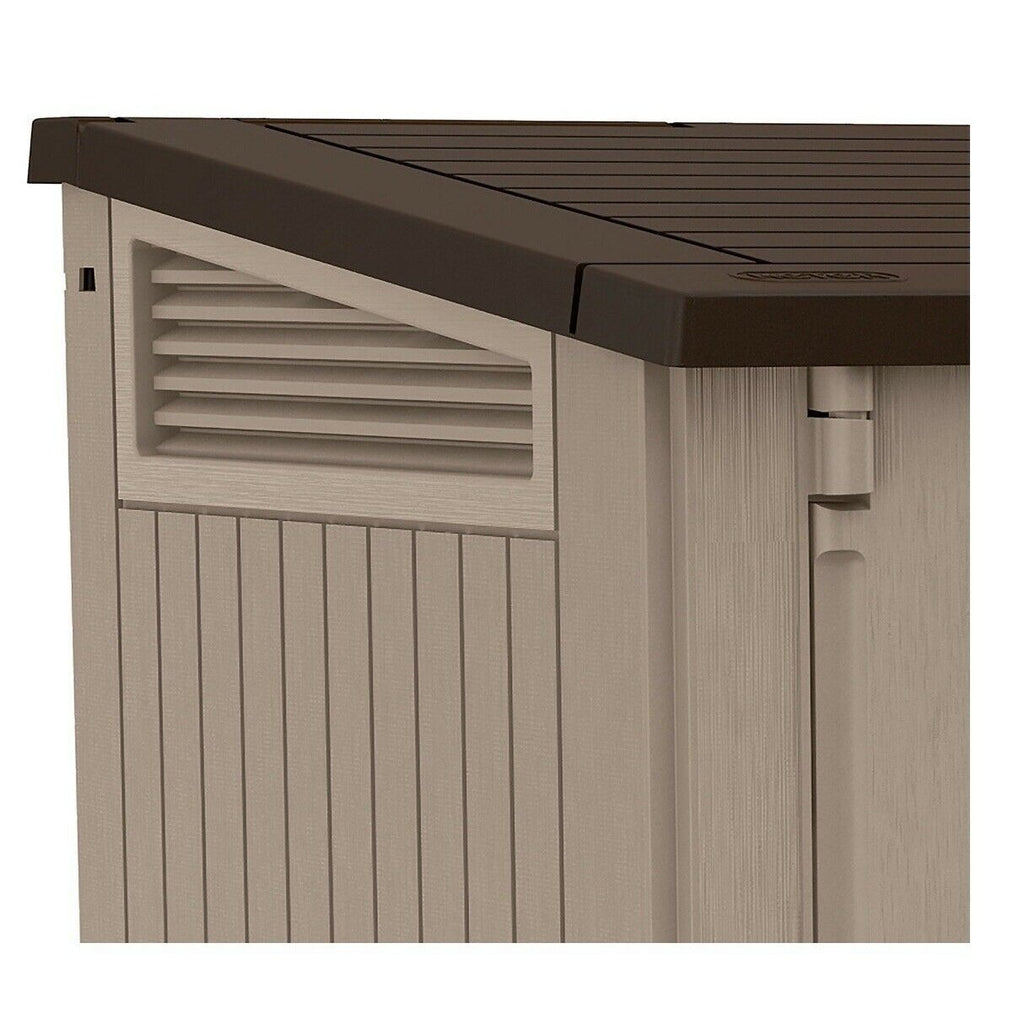 Keter Store It Out Midi abschließbare Garten-Aufbewahrungsbox 880L - Beige/Braun