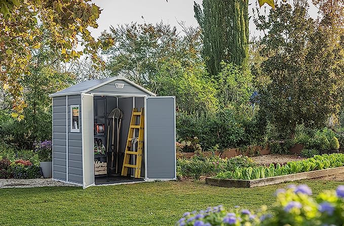 Keter Manor 6 x 5ft Outdoor-Gartenhaus mit Doppeltür