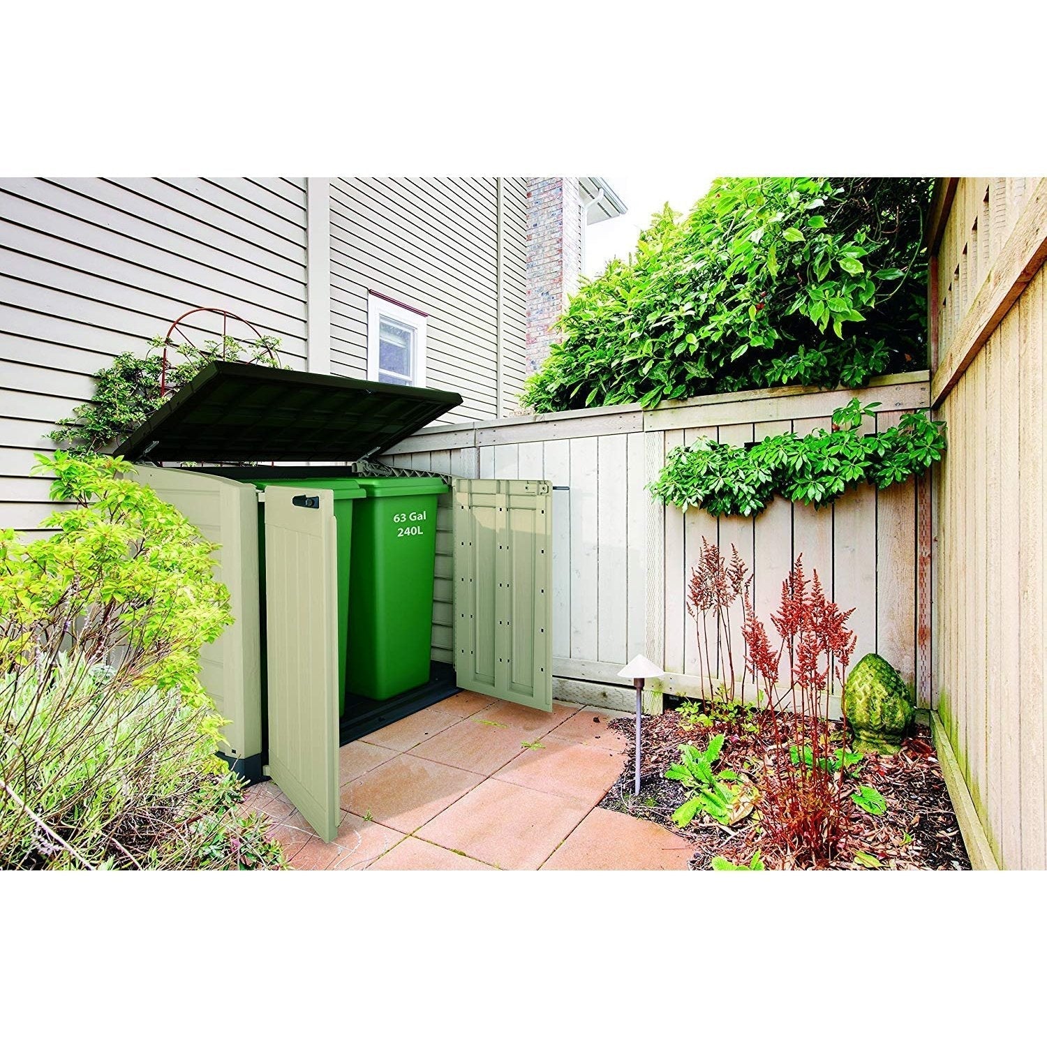 Keter Store It Out Max 1200L Garten- und Mülltonnen-Aufbewahrungsbox - Beige/Braun