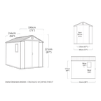 Keter Darwin 6 x 8ft Gerätehaus - Grau