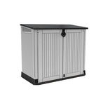 Keter Store-It-Out Midi 880L Garten-Aufbewahrungsbox - Grau/Schwarz, abschließbares Harzhaus