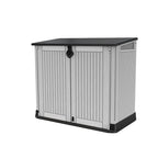 Keter Store-It-Out Midi 880L Garten-Aufbewahrungsbox - Grau/Schwarz, abschließbares Harzhaus