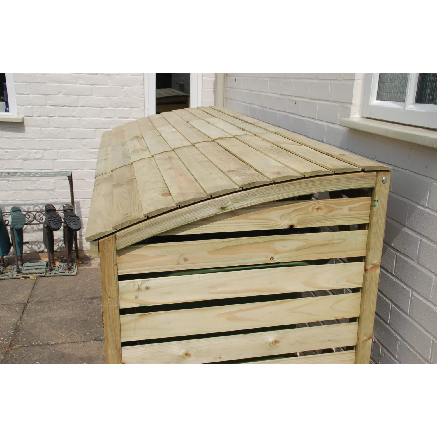 Rowlinson Dreifach-Mülltonnenbox Natur 8 x 3ft