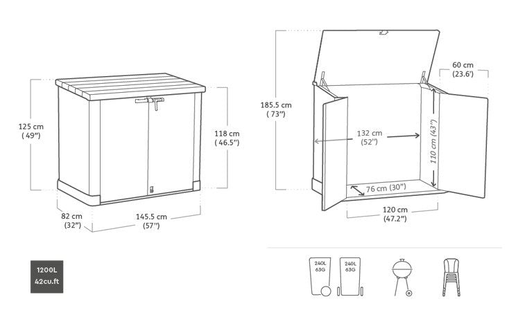 Keter Store It Out Max 1200L Aufbewahrungsbox - Dunkelgrün